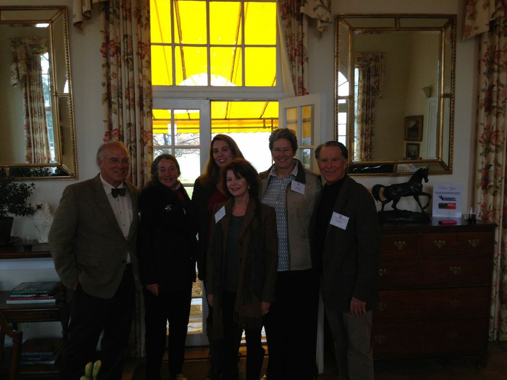 Wayne Chatfield- Taylor, Susie Chatfield-Taylor, Cheris Treptow, Debbie Easter, Jim Treptow, Mary Lea Treptow at the Hickory Tree event. Photo Courtesy Sherry Whiting.