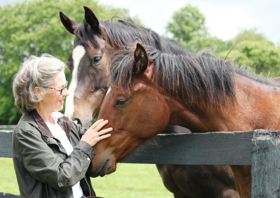 Lauren Woolcott at Woodslane Farm, where she and husband Rene raised Tonalist. Photo courtesy of the Woolcott's.