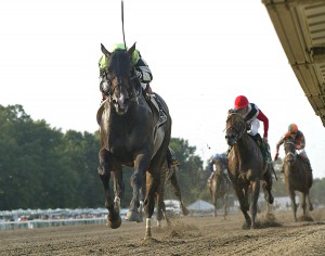 Valid with Nik Juarez riding won the $150,000 Grade III Philip H. Iselin Stakes at Monmouth Park in Oceanport, New Jersey on Sunday August 30, 2015. Photo By Bill Denver/EQUI-PHOTO