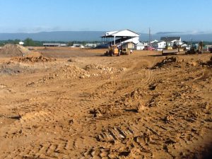 The track at Shenandoah County Fairgrounds when the renovation began.