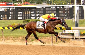 CB Bodemester broke his maiden September 2nd at Timonium. Photo by Jim McCue.
