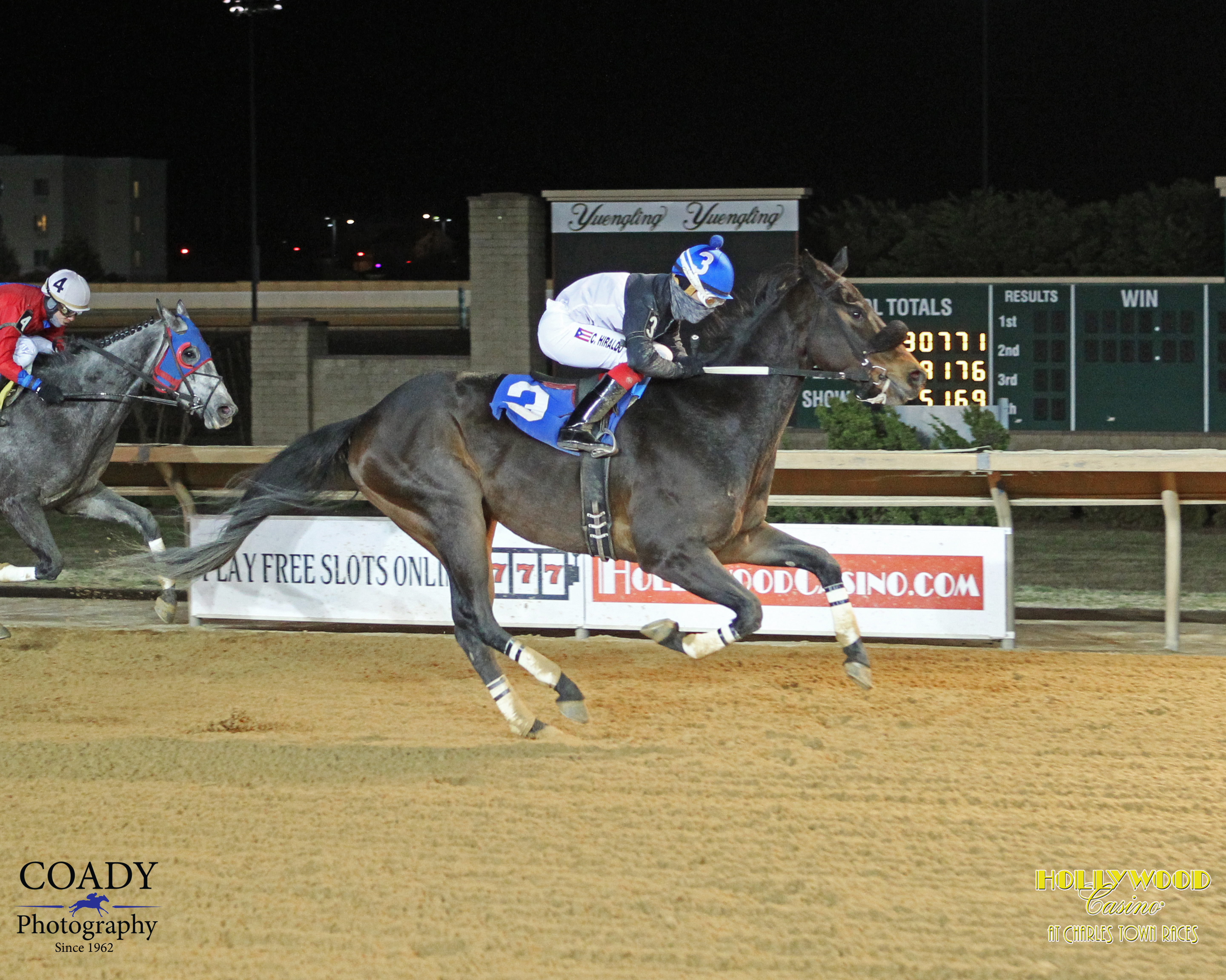 Magician's Truce broke his maiden in a seven furlong race at Charles Town March 4th. Photo courtesy of Coady Photography.