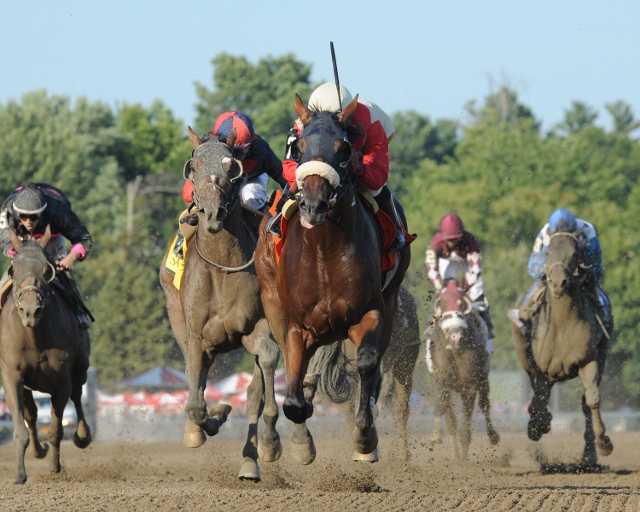 Wicked Strong defeated Grade I winner Tonalist, also raised in Virginia, in the Grade II Jim Dandy at Saratoga. Photo courtesy Adam Coglianese.