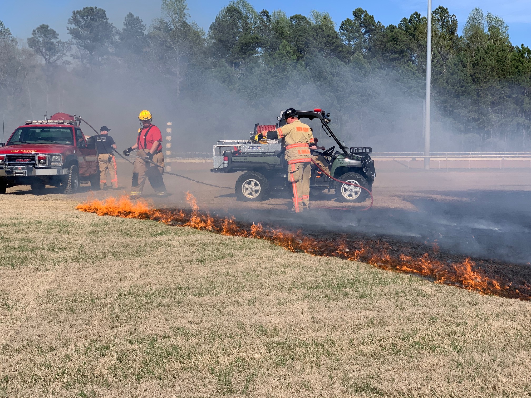 Annual Controlled Burn Of Colonial’s Secretariat Turf Course Took Place ...